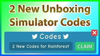 2 New Codes For Unboxing Simulator Rainforest Area Update 2019 June Youtube - new op rain forest codes unboxing simulator roblox