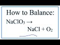 Balancing Chemical Reactions