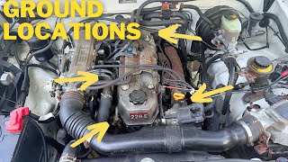 Toyota Pickup 22RE Ground Wire Locations