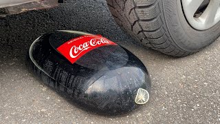 Crushing Crunchy & Soft Things By Car! Experiment  Car Vs Coca Cola Condom, Fanta, Mirinda, Balloon