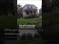 Officers help chickens cross the road