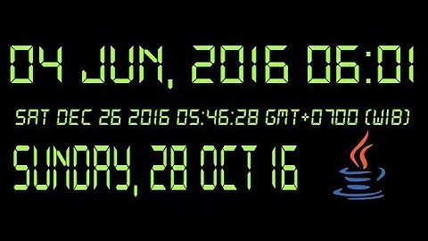 التاريخ والوقت لغة الجافا طريقة بسيطة جدا (Date and Time in Java)