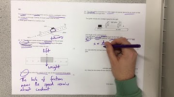 Forces on an Airtrack Glider Edexcel Question