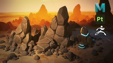 Making Stylized Rock Boulders with Zbrush, Maya 2026, and Substance Painter
