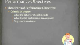 Writing Objectives, Part 1
