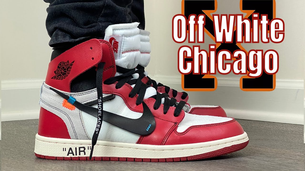 Off White Chicago Jordan feet Rep Review - YouTube