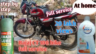 Bajaj CT 100 Bike Full Service at Home || CT 100 full service #viral#trending