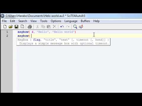 Autoit - How to make a MSGBOX   Video number 1
