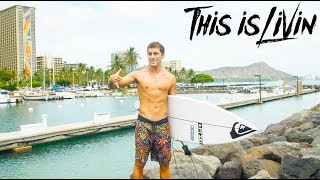 SURFING CRAZY WAVES IN WAIKIKI! || EXPLORING HAWAII! (OAHU)