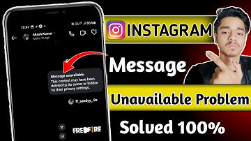 instagram reel message unavailable | instagram message unavailable problem | message unavailable|