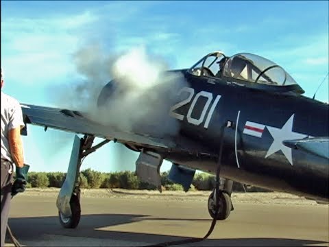 Grumman F8F Bearcat Flight Demonstration - MONSTER Pratt & Whitney Radial Engine Sound !