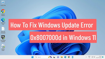 How To Fix Windows Update Error 0x8007000d in Windows 11