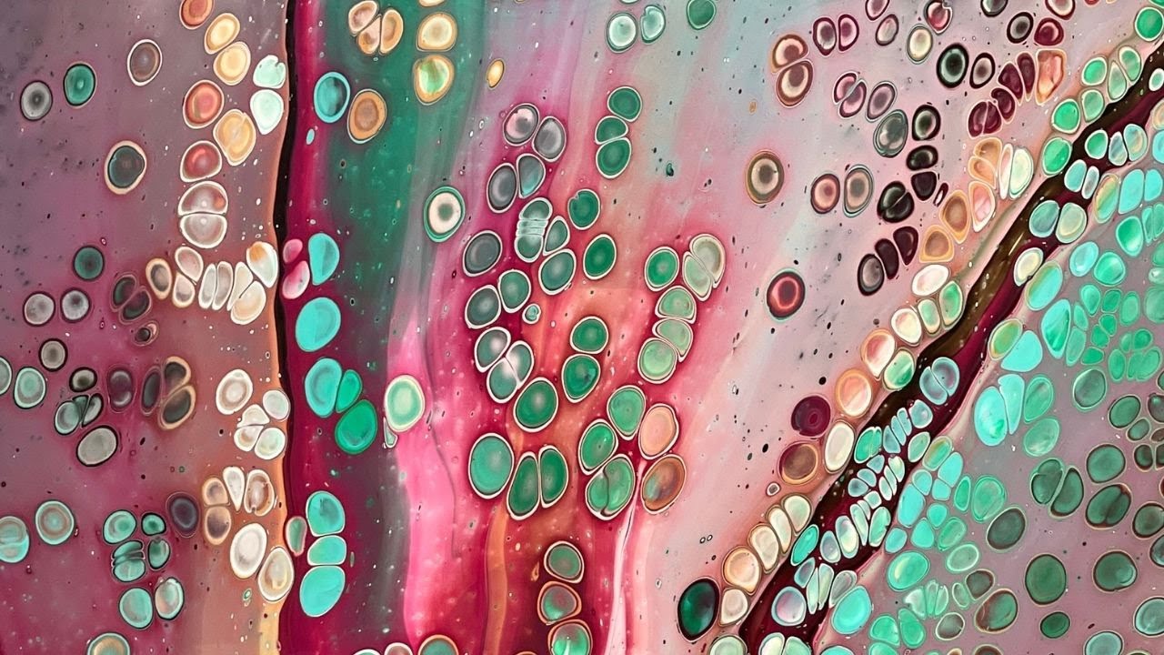 Acrylic fluid art | 🤩 Beautiful Cells in this Acrylic paint pour flip ...