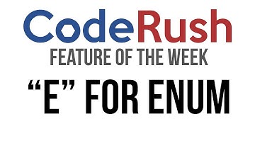 CodeRush FotW: E For Enum