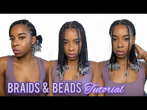 How To: Knotless Braids &amp; Beads Tutorial | Very Detailed | Pre-Parting Prep