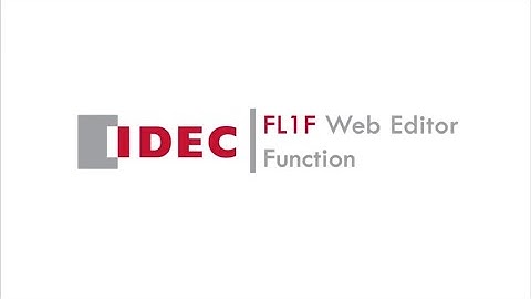 IDEC  FL1F Web Editor Function
