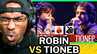 ROBIN vs TIONEB | Grand Beatbox LOOPSTATION Battle 2017 | 1/4 Final (REACTION)
