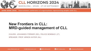 CLLHZ24 - New Frontiers in CLL - MRD-guided management of CLL - Prof Arnon Kater (NL)