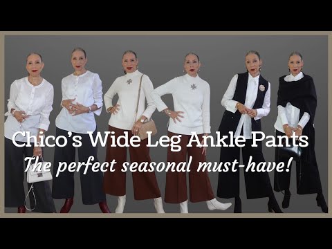 STYLISH AND COMFORTABLE! CHICO'S WIDE LEG ANKLE PANTS REVIEW 