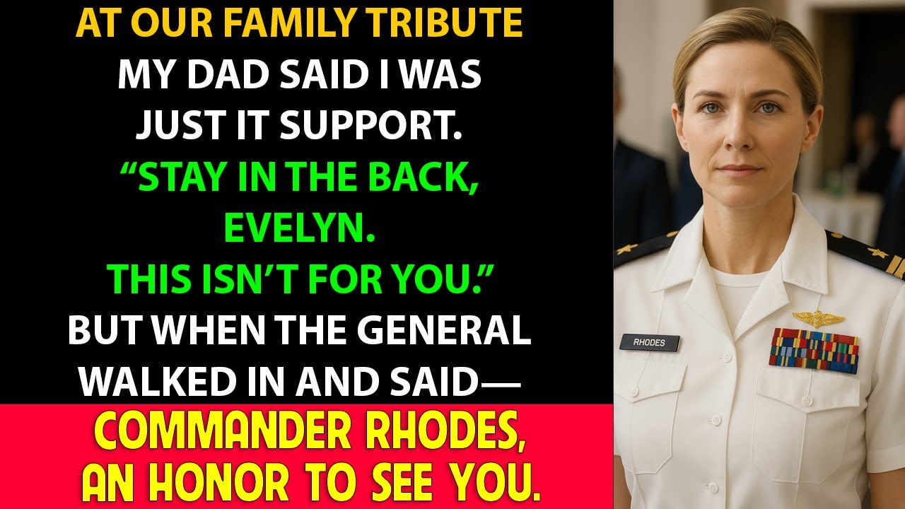At Our Family Tribute, Dad Said I Was Just IT — Then the General Saluted ‘Commander Rhodes’
