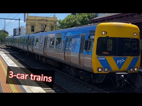 3-car trains around Melbourne - YouTube