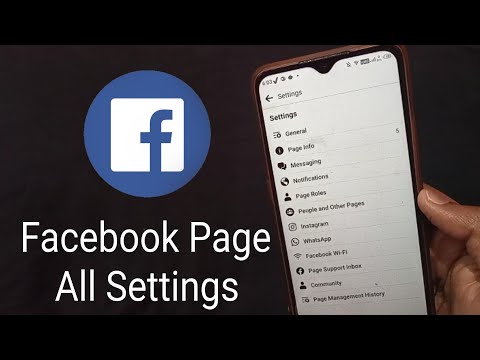 FACEBOOK PAGE ALL SETTINGS 2021