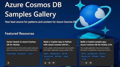 Azure Cosmos DB Gallery