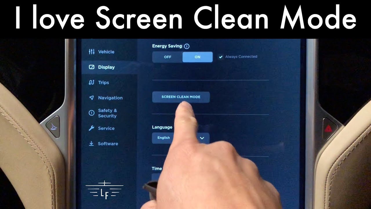 Tesla clean screen mode #tesla #modely #cleanyourscreen