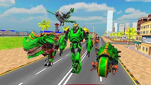 Multi Robot Transform Game 2021: Dinosaur Robot Bike Transform Battle - Android Gameplay