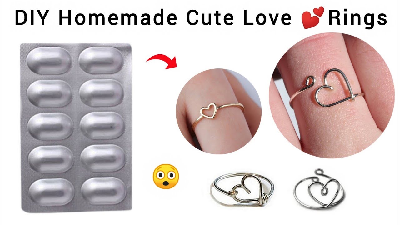 Matching Homemade Rings DIY Homemade couple love rings 😍🥰 / how to make rings at home / diy ...