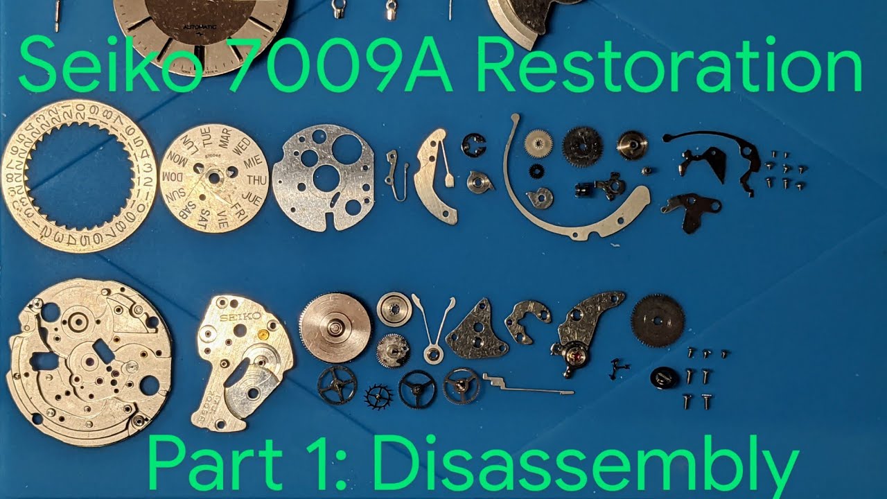 Seiko 7009A Restoration Part 1 - Disassembly - YouTube