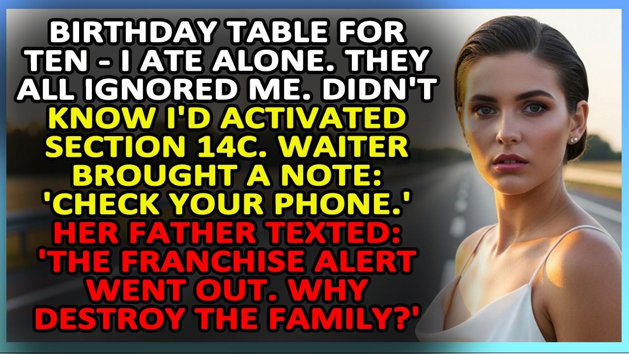 Birthday Table For Ten   I Ate Alone  They All Ignored Me  Didn't Know    Cheating Wife Reddit Story