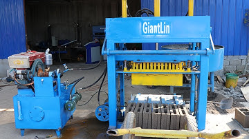 QT4-30 Diesel power hydraulic cement concrete hollow block making machine for blocks and pavers