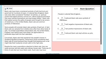 Online Reading Comprehension Exercises