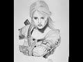 Drawing ciri the witcher 3  the art of anil