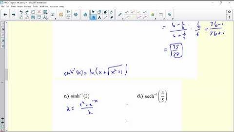Hyperbolic Functions Video #2