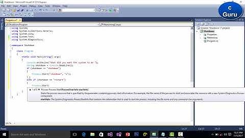 How to create a shutdown application in c# Console