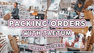 STUDIO VLOG #83 📦💖 Packaging Scrunchie Orders With Taetum | Small Business ASMR Packing ✨