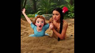 Wendy And Tigerlilly Sinks In Quicksand As Pan Duels Hook!#peril #disney #quicksand#peterpan