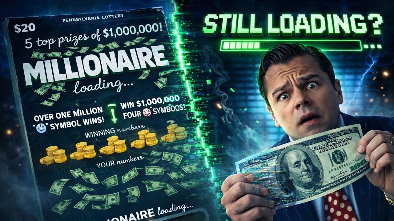 Загрузка миллионера… Это сбой?! 😳 | Лотерея Пенсильвании на 110 долларов.