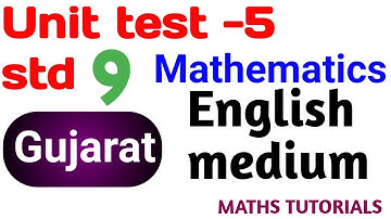 std 9 maths unit test 5 ekam kasoti 5 ENGLISH MEDIUM|| CLASS 9 SOLUTION  DECEMBER2020