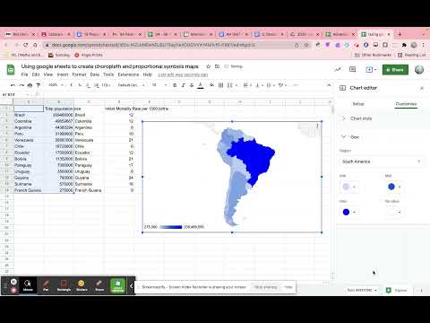 Creating Choropleth and Proportinal Maps using Google Sheets