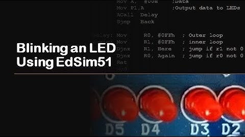 #15 Blinking an LED Using EdSim51.