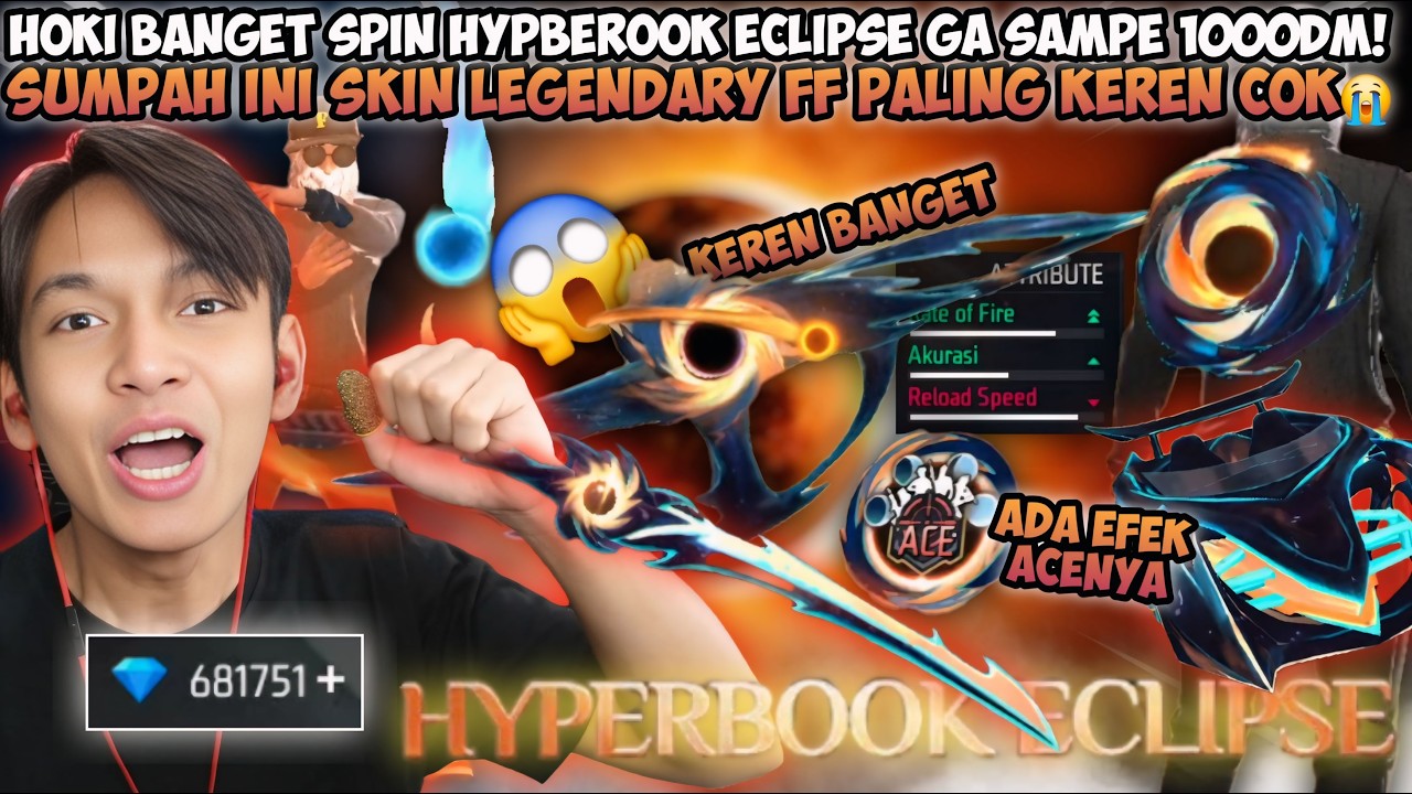 GUA HOKI BANGET SPIN HYPBEROOK ECLIPSE GA NYAMPE 1000DM! SUMPAH INI SKIN LEGENDARY PALING KEREN COK😭