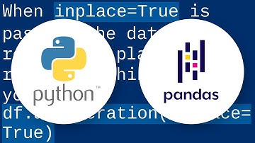 Understanding inplace=True in pandas