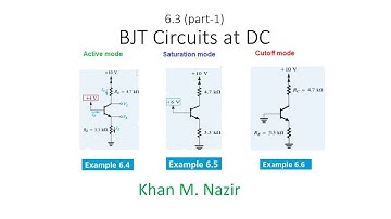 (E)EDC(S)  Ex 6.4, 6.5. 6.6  || BJT Circuits at DC