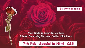 Rose Day Special | Love Letter Using Html, CSS | CSS Text Effect In Hindi| @untold_coding