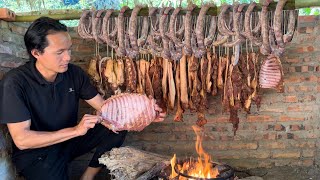 Smoked pork, Whole pigs, Sausages, You have to eat it once and remember it forever , Vàng Hoa