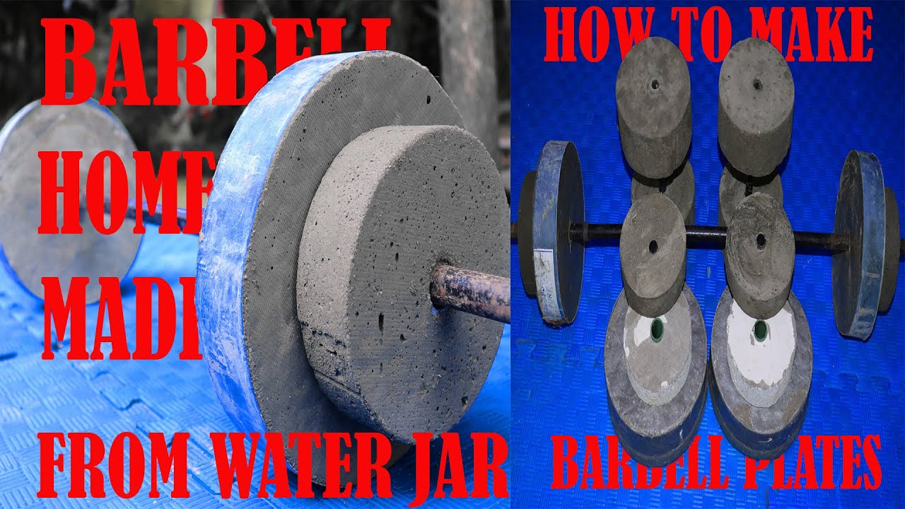 How to make Barbell form water jar?(Easy step) 20 kg Barbell plates DIY gym idea