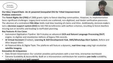 SIH 2025 | PS 101 | VanBandhu Technologies – ImpactChain: AI FRA Atlas & WebGIS DSS
